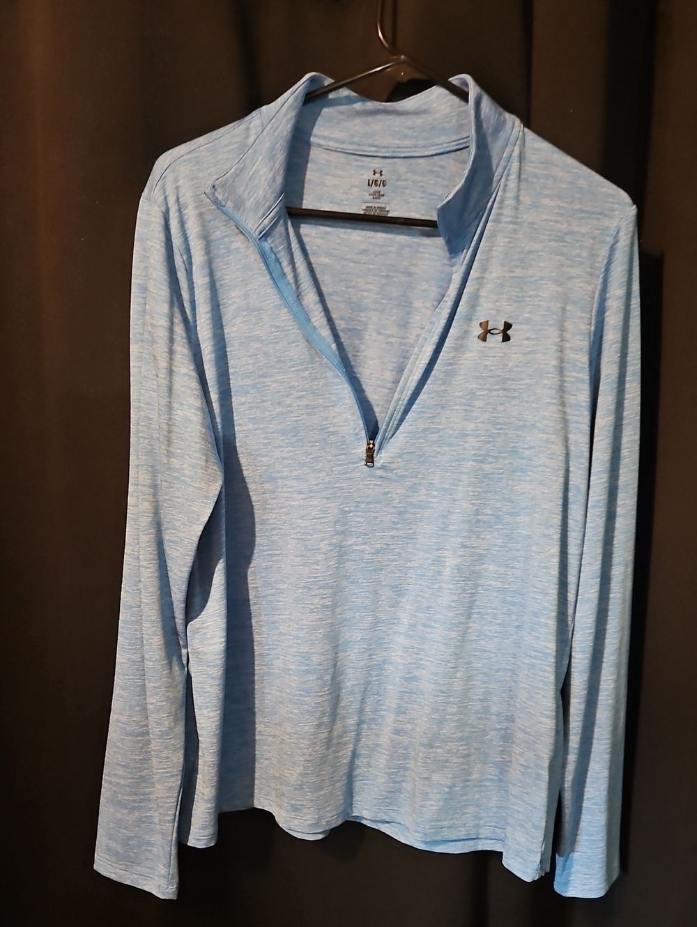 Under Armour Women's Sky Blue Heather Quarter-Zip Pullover